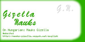 gizella mauks business card